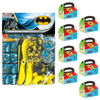 Batman Filled Favor Box Kit  (For 8 Guests)