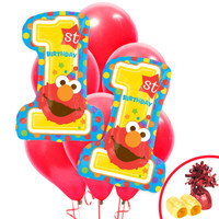 Elmo Turns One Jumbo Balloon Bouquet Kit
