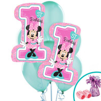 Minnie 1st Birthday Jumbo Balloon Bouquet Kit