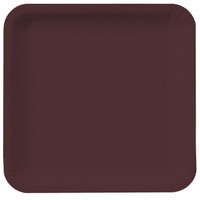 Chocolate Brown Square Dinner Plates