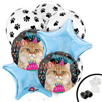 Birthday Cat Round Balloon Bouquet