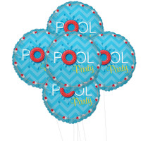 Splashin Pool Party 5pc Foil Balloon Kit