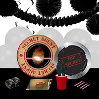 Top Secret Spy 16 Guest Party Pack + Deco Kit