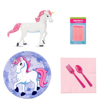 Enchanted Unicorn Tableware and Cake Topper Kit