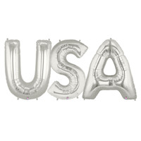 Jumbo Silver Foil Balloons-USA