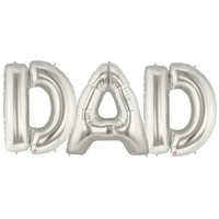 Jumbo Silver Foil Balloons-DAD