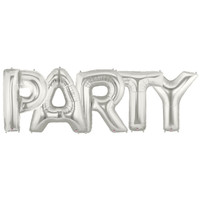 Jumbo Silver Foil Balloons-PARTY