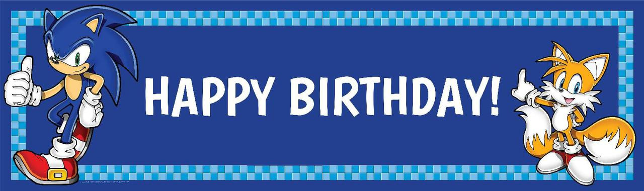 Sonic the Hedgehog Birthday Banner - ThePartyWorks