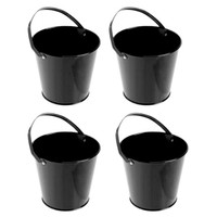 Black Metal Buckets (4)