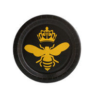 Queen Bee Black Dessert Plate (8)