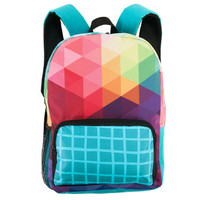 Rainbow Fractal Canvas Backpack