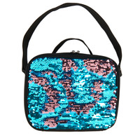 Teal & Pink Sequin Lunch Tote