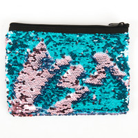 Teal & Pink Sequin Pouch