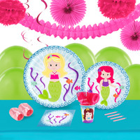 Mermaids 16 Guest Tableware & Deco Kit