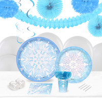 Winter Wonderland 16 Guest Tableware & Deco Kit