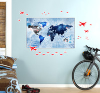 Denim Map Giant Wall Decal