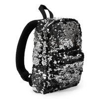 Black & Silver Sequin Mini Backpack