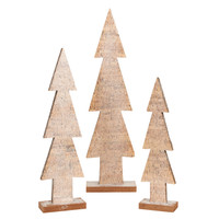 Faux Wood Assorted Trees (3)