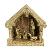 Resin Gold Nativity Creche