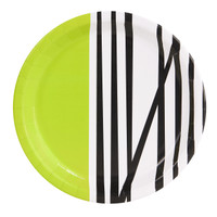 Bold Geometric Green Dinner Plate (8)