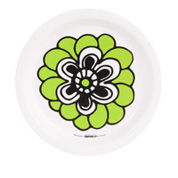 Bold Geometric Green Flower Dessert Plate (8)