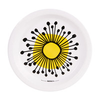 Bold Geometric Yellow Flower Dessert Plate (8)