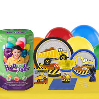 Construction Party 16 Guest Party Pack and Helium Kit