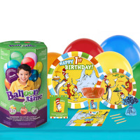 Dr Seuss 1st Birthday 16 Guest Party Pack and Helium Kit