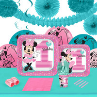 Disney Minnie Mouse 1st Birthday 16 Guest Party Pack