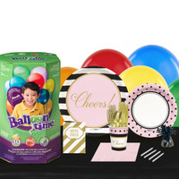 Cheers to You! 16 Guest Party Pack and Helium Kit