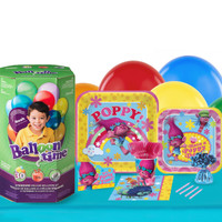 Trolls 16 Guest Party Pack and Helium Kit