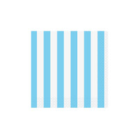 Powder Blue Stripe Beverage Napkins