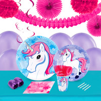 Enchanted Unicorn 16 Guest Tableware & Deco Kit