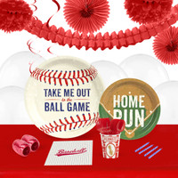 Baseball Time 16 Guest Tableware & Deco Kit