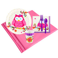 Owl Blossum 8 Guest Party Pack