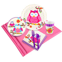 Owl Blossum 24 Guest Party Pack