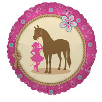 Western Cowgirl Party Foil Balloon
