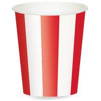 Red Stripe 12 oz. Paper Cups