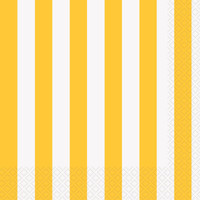 Yellow Stripe Lunch Napkins