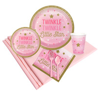 Twinkle Twinkle Little Star Pink 16 Guest Party Pack