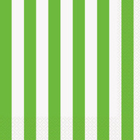 Lime Green Stripe Lunch Napkins