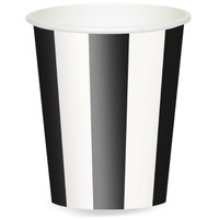 Black Stripe 12 oz. Paper Cups