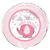 Umbrellaphants Pink Baby Shower Foil Balloon