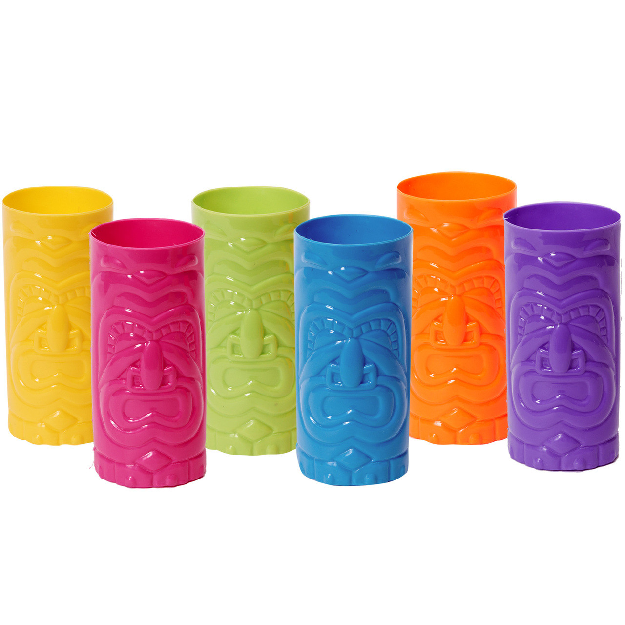 Plastic Tiki Cup Assortment (12) ThePartyWorks