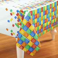 Building Block Party Plastic Tablecover