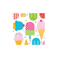 Ice Cream Party Beverage Napkins