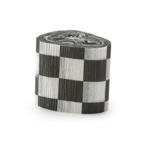 Black and White Checkered Crepe Paper