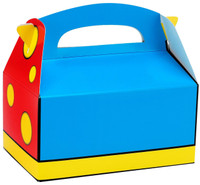 Blue, Red and Yellow Empty Favor Boxes