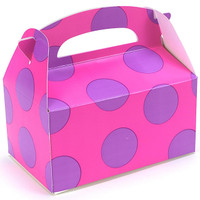 Pink with Purple Big Dots Empty Favor Boxes