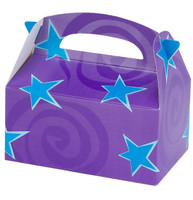 Purple with Blue Stars Empty Favor Boxes